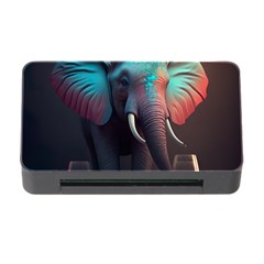 Ai Generated Elephant Tusks Trunk Wildlife Africa Memory Card Reader With Cf by danenraven