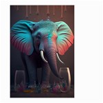 Ai Generated Elephant Tusks Trunk Wildlife Africa Small Garden Flag (Two Sides) Front