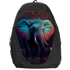 Ai Generated Elephant Tusks Trunk Wildlife Africa Backpack Bag by danenraven