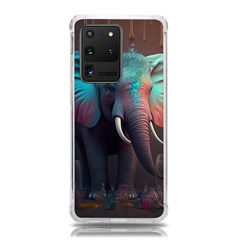 Ai Generated Elephant Tusks Trunk Wildlife Africa Samsung Galaxy S20 Ultra 6 9 Inch Tpu Uv Case