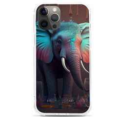 Ai Generated Elephant Tusks Trunk Wildlife Africa Iphone 12 Pro Max Tpu Uv Print Case by danenraven