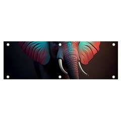 Ai Generated Elephant Tusks Trunk Wildlife Africa Banner And Sign 6  X 2  by danenraven