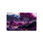 Landscape Landscape Painting Purple Purple Trees Magnet (Name Card) Front