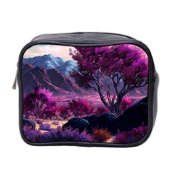 Landscape Landscape Painting Purple Purple Trees Mini Toiletries Bag (two Sides) by danenraven