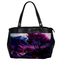 Landscape Landscape Painting Purple Purple Trees Oversize Office Handbag by danenraven