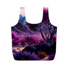 Landscape Landscape Painting Purple Purple Trees Full Print Recycle Bag (m) by danenraven