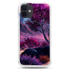 Landscape Landscape Painting Purple Purple Trees Iphone 12 Mini Tpu Uv Print Case	