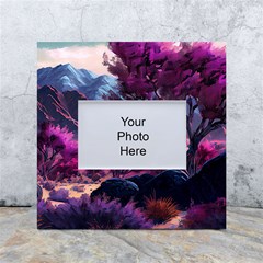 Landscape Landscape Painting Purple Purple Trees White Box Photo Frame 4  X 6  by danenraven