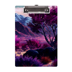 Landscape Landscape Painting Purple Purple Trees A5 Acrylic Clipboard by danenraven