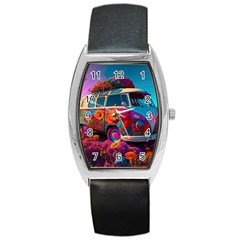 Ai Generated Beetle Volkswagen Bug Car Bus Barrel Style Metal Watch by danenraven