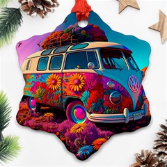 Ai Generated Beetle Volkswagen Bug Car Bus Ornament (snowflake)