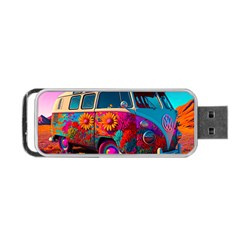 Ai Generated Beetle Volkswagen Bug Car Bus Portable Usb Flash (two Sides) by danenraven