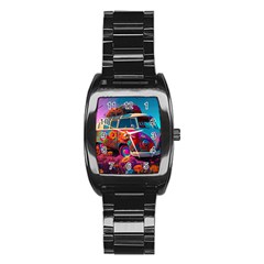 Ai Generated Beetle Volkswagen Bug Car Bus Stainless Steel Barrel Watch by danenraven