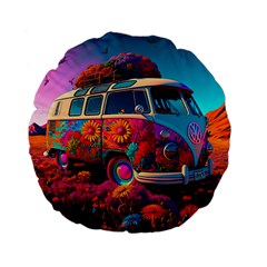 Ai Generated Beetle Volkswagen Bug Car Bus Standard 15  Premium Flano Round Cushions by danenraven