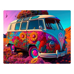 Ai Generated Beetle Volkswagen Bug Car Bus Premium Plush Fleece Blanket (large) by danenraven