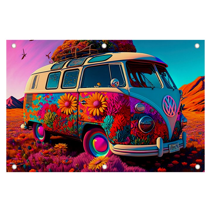 Ai Generated Beetle Volkswagen Bug Car Bus Banner and Sign 6  x 4 