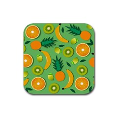 Fruit Tropical Pattern Design Art Pattern Rubber Coaster (square) by Ravend