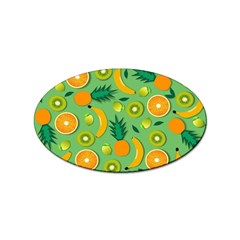 Fruit Tropical Pattern Design Art Pattern Sticker (oval) by Ravend