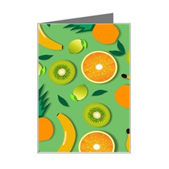 Fruit Tropical Pattern Design Art Pattern Mini Greeting Card by Ravend