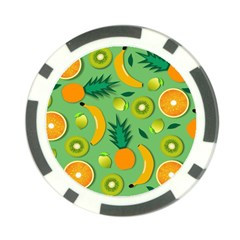 Fruit Tropical Pattern Design Art Pattern Poker Chip Card Guard (10 Pack) by Ravend