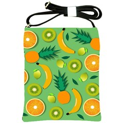 Fruit Tropical Pattern Design Art Pattern Shoulder Sling Bag by Ravend