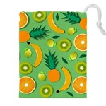 Fruit Tropical Pattern Design Art Pattern Drawstring Pouch (4XL) Front