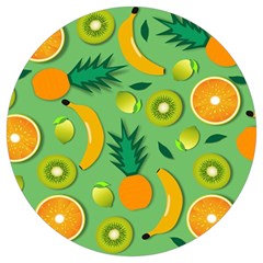 Fruit Tropical Pattern Design Art Pattern Round Trivet by Ravend