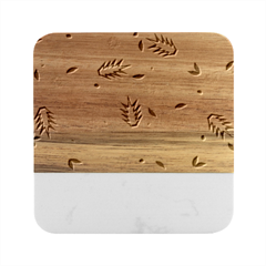 Fruit Tropical Pattern Design Art Pattern Marble Wood Coaster (square) by Ravend