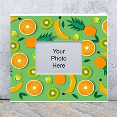 Fruit Tropical Pattern Design Art Pattern White Wall Photo Frame 5  X 7  by Ravend