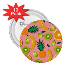 Fruits Tropical Pattern Design Art 2 25  Buttons (10 Pack)  by Ravend