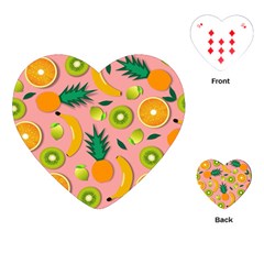 Fruits Tropical Pattern Design Art Playing Cards Single Design (heart) by Ravend