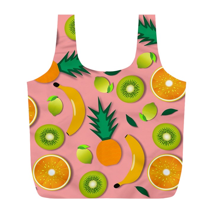 Fruits Tropical Pattern Design Art Full Print Recycle Bag (L)