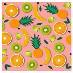 Fruits Tropical Pattern Design Art Wooden Puzzle Square by Ravend