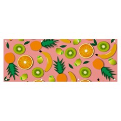 Fruits Tropical Pattern Design Art Banner And Sign 8  X 3  by Ravend