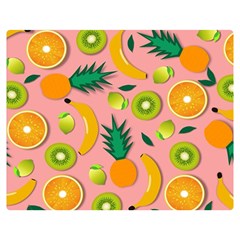 Fruits Tropical Pattern Design Art One Side Premium Plush Fleece Blanket (medium)