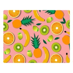 Fruits Tropical Pattern Design Art One Side Premium Plush Fleece Blanket (large) by Ravend