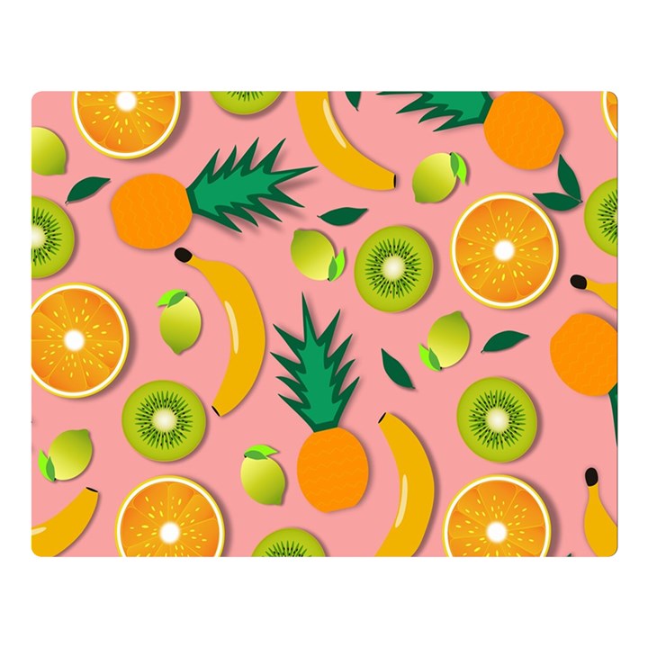 Fruits Tropical Pattern Design Art One Side Premium Plush Fleece Blanket (Large)