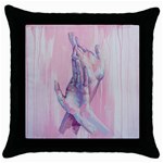 Conceptual abstract hand painting. Throw Pillow Case (Black) Front