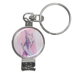 Conceptual Abstract Hand Painting  Nail Clippers Key Chain