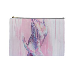 Conceptual Abstract Hand Painting  Cosmetic Bag (large) by MariDein