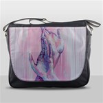 Conceptual abstract hand painting. Messenger Bag Front