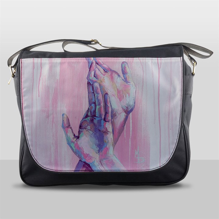 Conceptual abstract hand painting. Messenger Bag