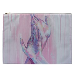 Conceptual Abstract Hand Painting  Cosmetic Bag (xxl) by MariDein