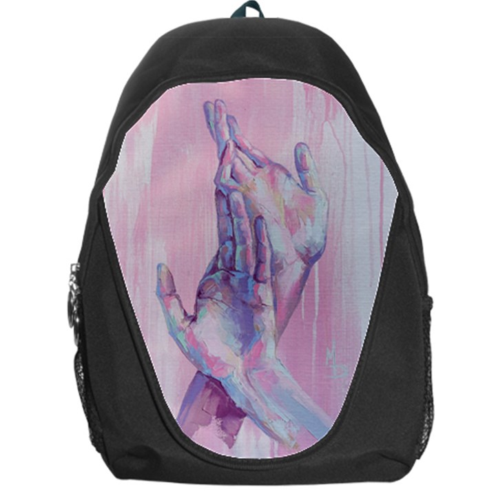 Conceptual abstract hand painting. Backpack Bag