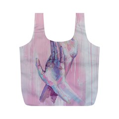 Conceptual Abstract Hand Painting  Full Print Recycle Bag (m) by MariDein