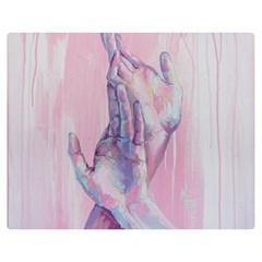 Conceptual Abstract Hand Painting  One Side Premium Plush Fleece Blanket (medium) by MariDein