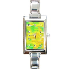 Colorful Multicolored Maximalist Abstract Design Rectangle Italian Charm Watch by dflcprintsclothing