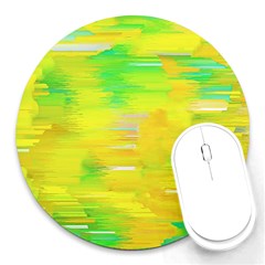 Colorful Multicolored Maximalist Abstract Design Round Mousepad by dflcprintsclothing