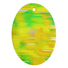 Colorful Multicolored Maximalist Abstract Design Ornament (oval)