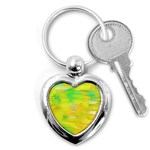 Colorful Multicolored Maximalist Abstract Design Key Chain (Heart) Front